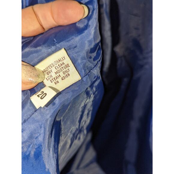 Vintage Susan Bristol Mohair Blend Cardigan Sweater Coat Lined Blue Size Large - Picture 5 of 10